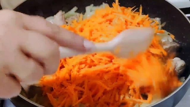 Как приготовить домашний плов из круглого риса ! Получается вкусный и расыпчатый