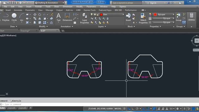 คำสั่งพื้นฐานใน AutoCAD 8 ( รับสอนAutoCAD) смотреть онлайн