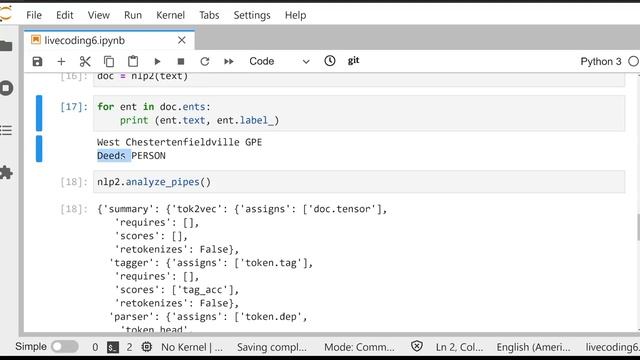 Natural Language Processing with spaCy & Python (guide for students/reference material for teachers смотреть онлайн