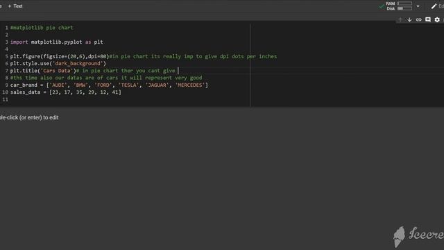 Matplotlib - Pie Chat Cars Data смотреть онлайн