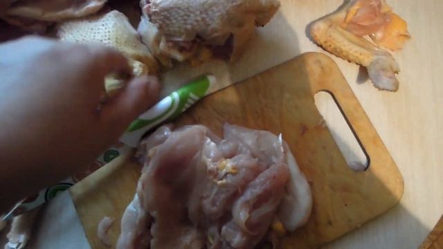 Паштет из печени./ Разделываю мясо.