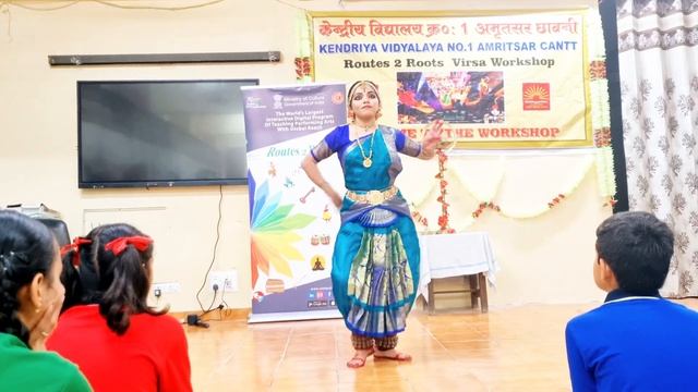 Routes 2 Roots Bharatnatyam Workshop At Kendriya Vidyalaya No.1,Amritsar Cantt смотреть онлайн