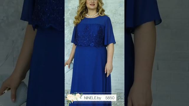 #наряднаяодежда #большойразмер #NINELE 5850 Нарядное шифоновое платье в пол маме на свадьбу смотреть онлайн
