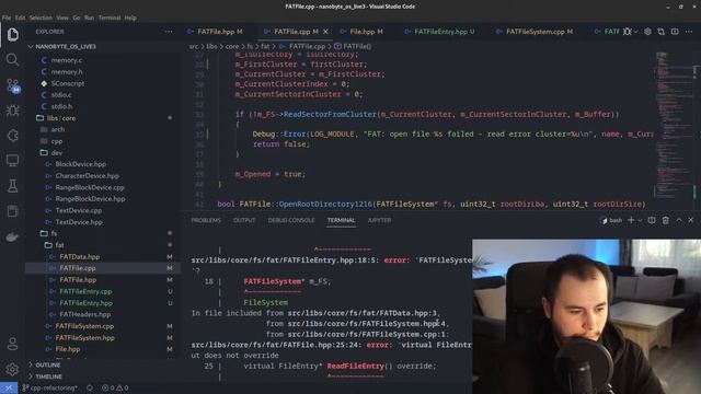 Live: Working on C++ implementation of our OS смотреть онлайн