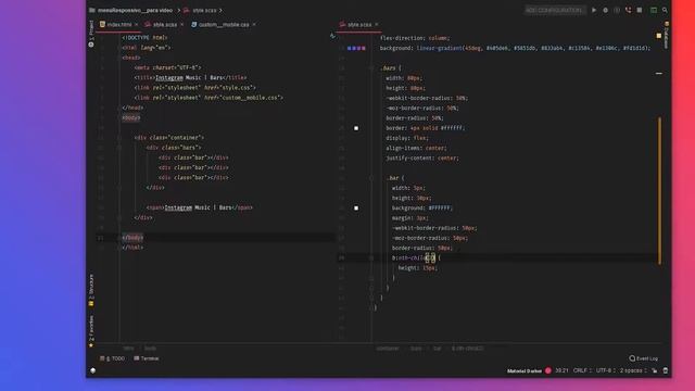 ANIMATED BARS from INSTAGRAM MUSIC | Keyframes and CSS смотреть онлайн