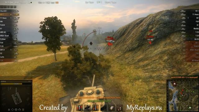 WOT: Hills - KV-1 - 6 frags - смотреть онлайн