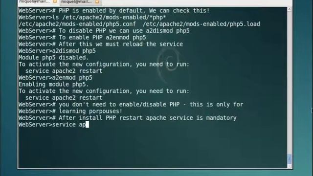 How to enable PHP in a web server with Linux Debian System смотреть онлайн