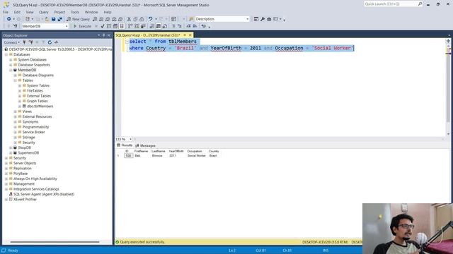 How to Use WHERE Query in SQL Server | MS SQL Server Tutorial in Hindi смотреть онлайн