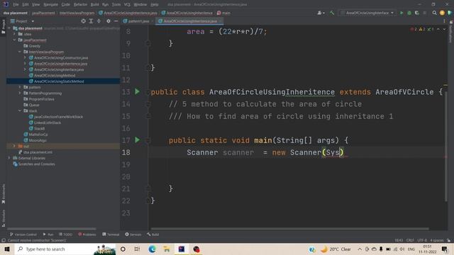 How to find area of Circle using Inheritance in java | Most Important asked question in interview смотреть онлайн