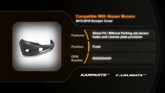 Bumper Cover Front - CAPA for 2015-2018 Nissan Murano | Partslink # NI1000305 смотреть онлайн