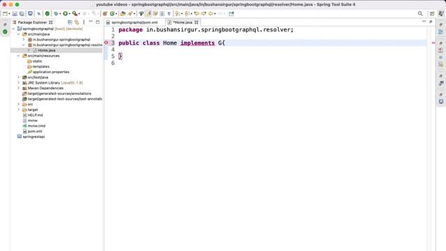 GraphQL and Spring Boot Tutorial - 03 Create a Resolver смотреть онлайн