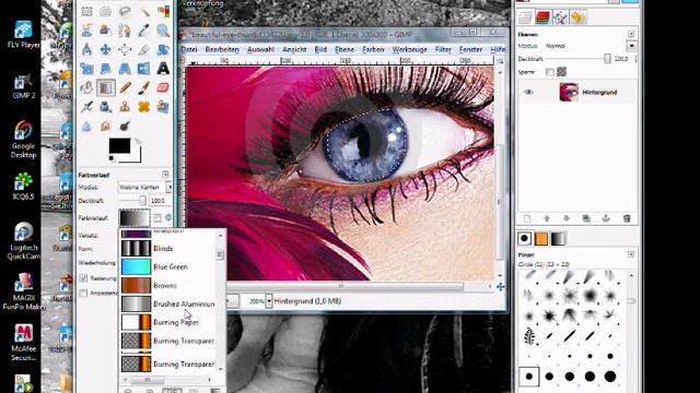 How To Make A Rainbow Eye (color) With Gimp 2.6  :)