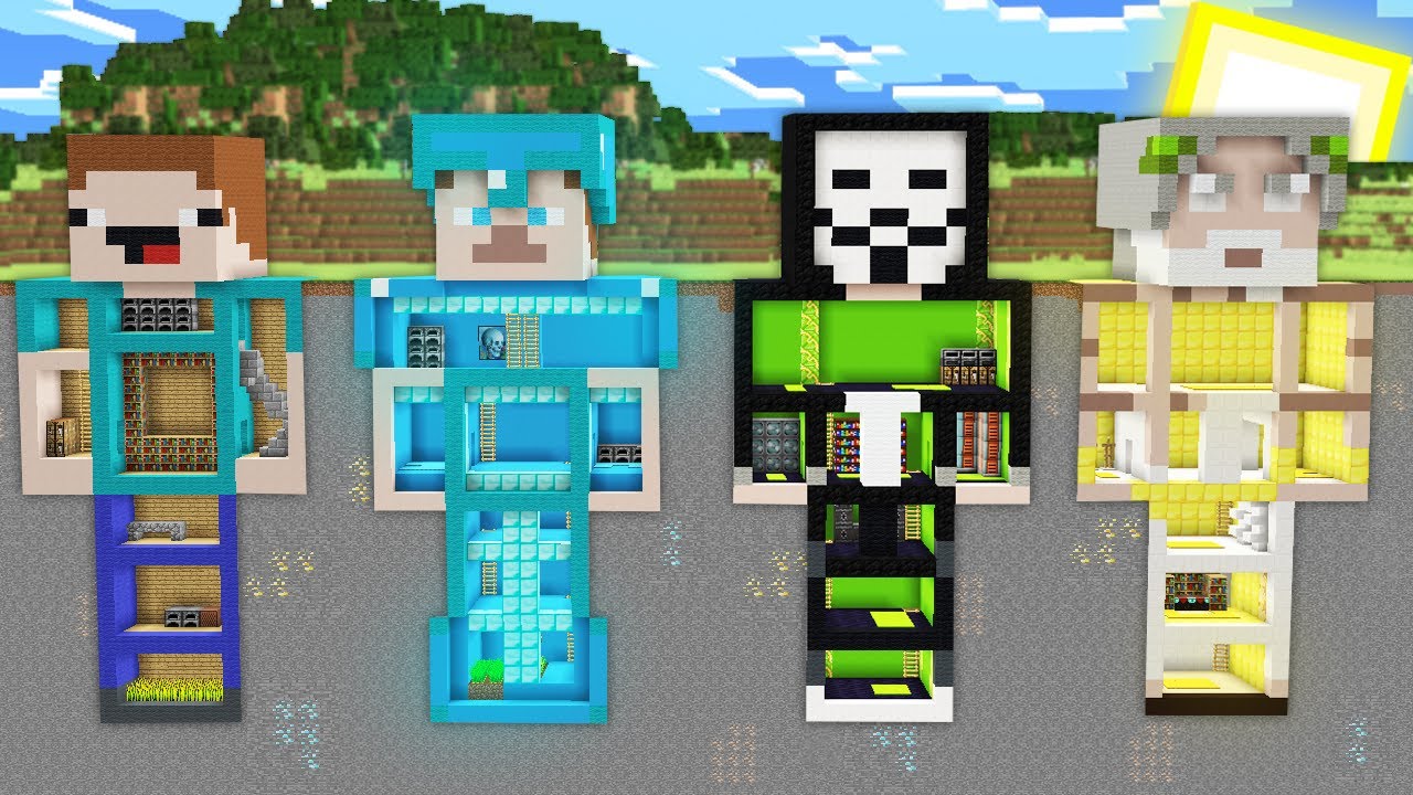 МАЙНКРАФТ ПОДЗЕМНЫЙ БУНКЕР : НУБ ПРОТИВ ПРО ПРОТИВ ЧИТЕР ПРОТИВ БОГ БАТЛ Топовский Minecraft