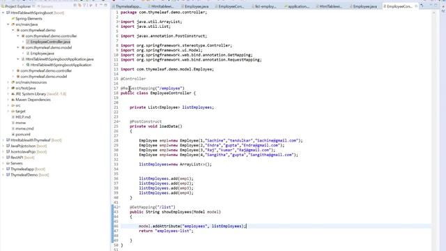 How to Create Html Table in Thymeleaf Spring boot Application. смотреть онлайн
