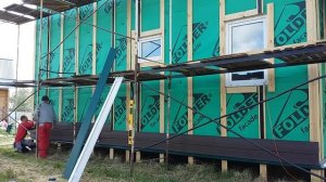 Отделка Каркасного Дома Фиброцементным Сайдингом. Монтаж Фиброцементного Сайдинга На Фасад  Дома.