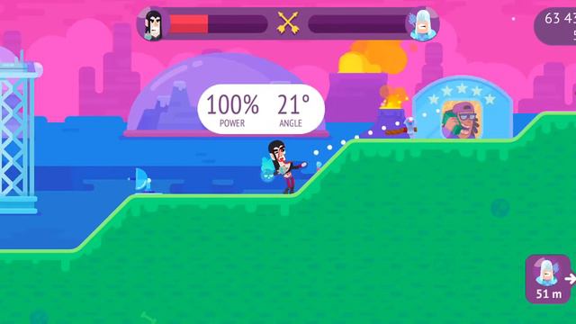 Игра Bowmasters прохождение турнира за золотым кубком🏆( очень прикольная игра 😁❤️ ) смотреть онлайн