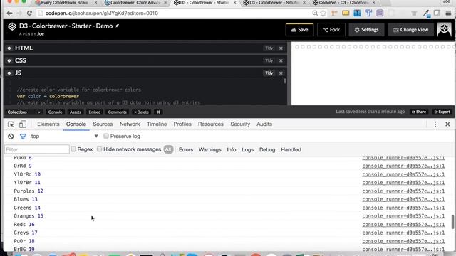 D3 Tutorial Colorbrewer смотреть онлайн