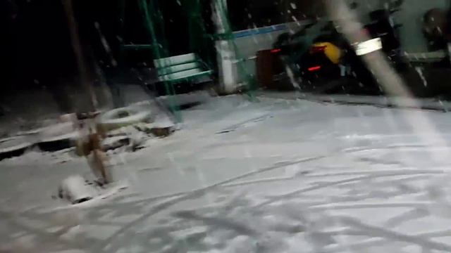 первый снег!