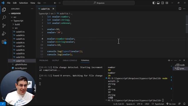 Curso de Typescript Completo #P11 Aprendendo sobre Type Assertion e Typecast em Typescript смотреть онлайн
