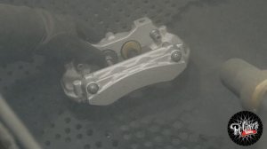 Порошковая покраска суппортов с нанесением логотипа.