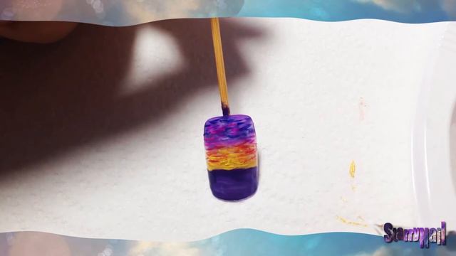 Ocean Sunset Nail Art Tutorial смотреть онлайн