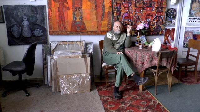 В мастерской художника Николая Крутова #Николай_Крутов #Живопись #Мастерская_художника смотреть онлайн