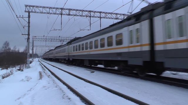 Электропоезд ЭД4М-0473 ЦППК станция Петелино смотреть онлайн