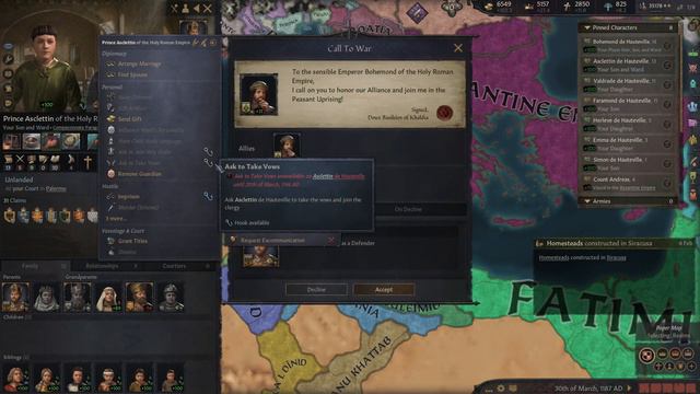 Duke Robert "the Fox" of Apulia - Crusader Kings 3 - Part 19 смотреть онлайн