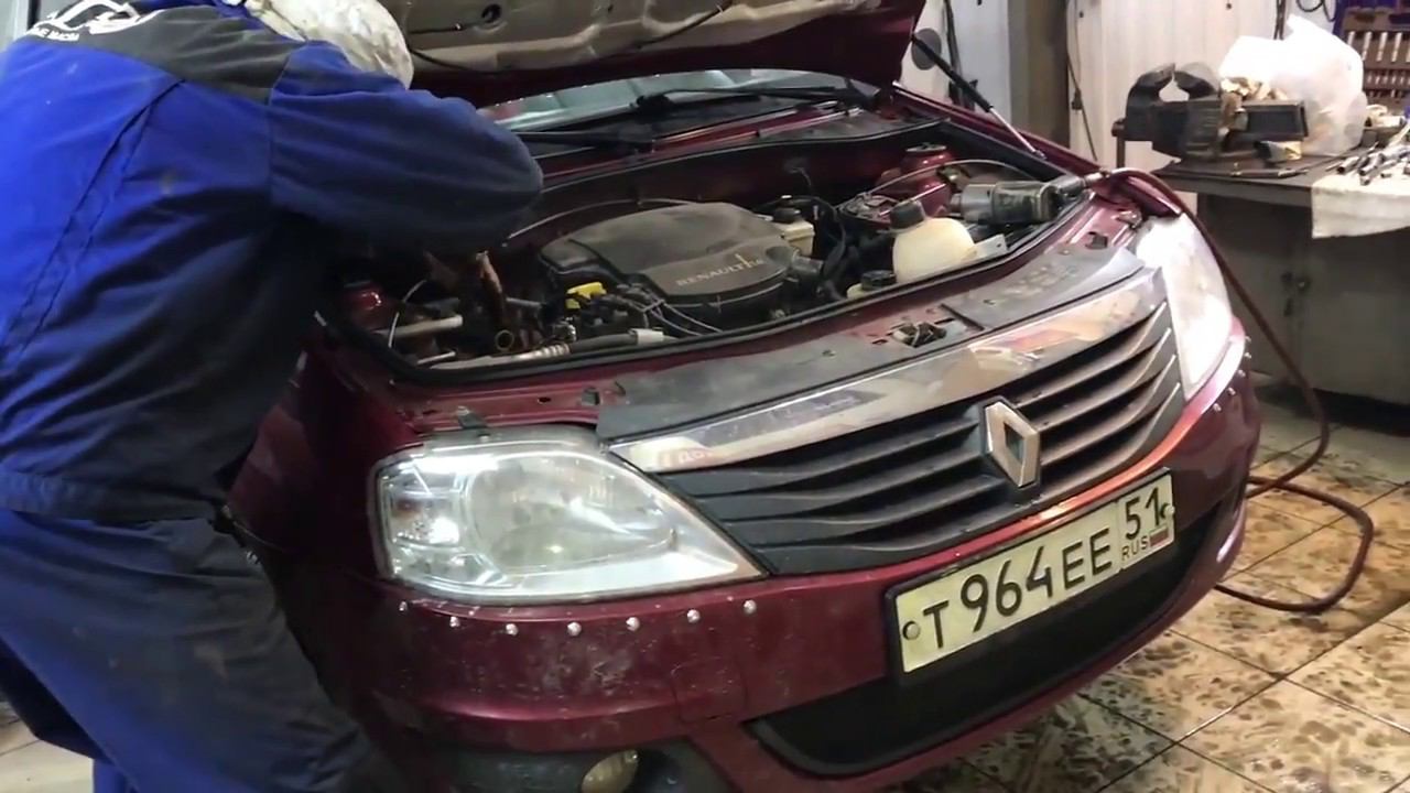 Renault Logan – замена сцепления смотреть онлайн