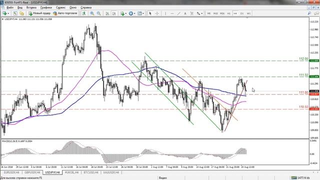 Обзор  EURUSD, GBPUSD, USDJPY и BRENT от Fort Financial Services на 27 августа 2018 г