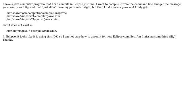 Ubuntu: Eclipse and java 7 but no javac? смотреть онлайн