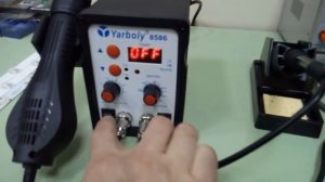 Паяльная станция Yarboly 8586/Обзор ТермоФен+паяльник.