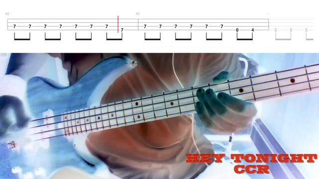 Hey Tonight by CCR - Bass Cover with Tabs Play-Along смотреть онлайн