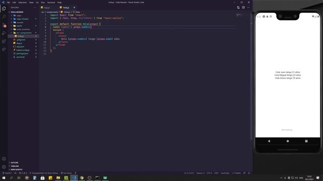 Props de números y desestructuring en React Native con Expo смотреть онлайн