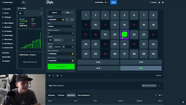 BEST GAMBLING STRATEGY FOR KENO ON STAKE! $200 IN 1 MIN! смотреть онлайн
