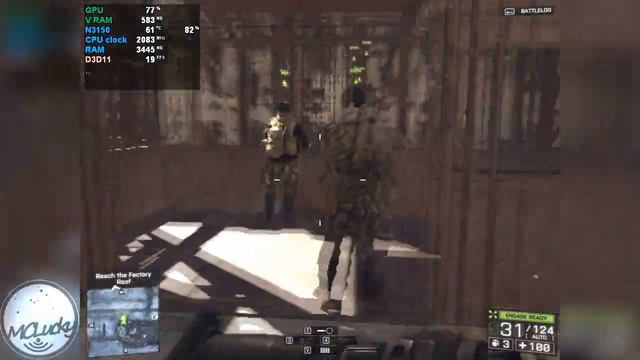 Main Battlefield 4 di INTEL Celeron N3150 смотреть онлайн