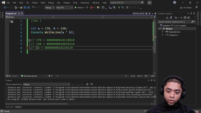 Operador bit a bit (Bitwise) - C# смотреть онлайн