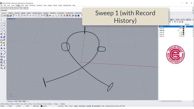 Creating a Ribbon Model in Rhino 3D (2019): Jewelry CAD Design Tutorial #64 смотреть онлайн