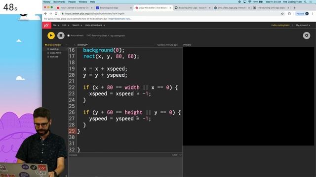 Coding Challenge #131: Bouncing DVD Logo смотреть онлайн