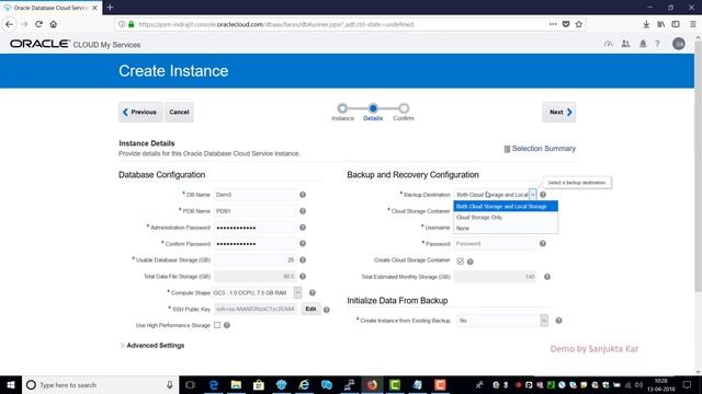 Oracle Database Cloud service - Installation of a single node database смотреть онлайн