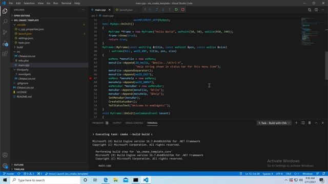 wxWidgets: Visual Studio Code setup for C++ and cmake смотреть онлайн
