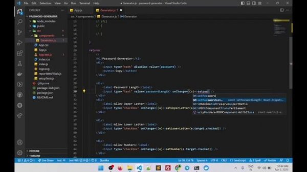 Simple React Project in Bangla - Password Generator