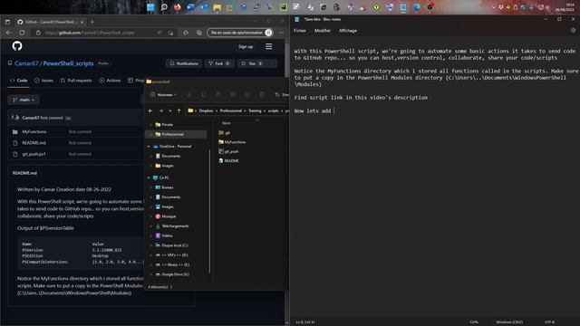 Automate basic git actions with PowerShell script смотреть онлайн