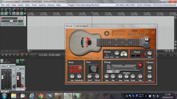 Guitar solo♫. tuxguitar, timidity++, REAPER4.0 ,vst pluguin - revitar 2