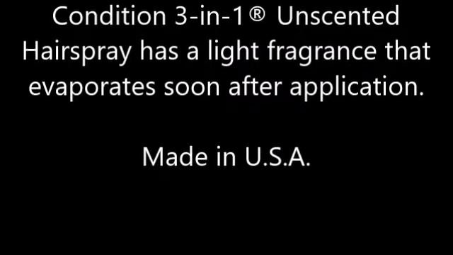 Condition 3 in 1 Unscented Hairspray, Maximum Hold 7 oz смотреть онлайн