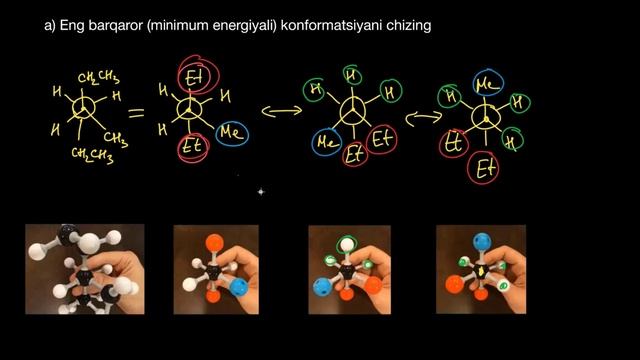Nyumen Proyeksiyasi (2-masala) | Alkanlar, Sikloalkanlar Va Funksional Guruhlar | Kimyo