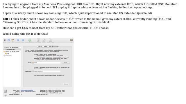 Apple: How do I transfer Boot disk from External HDD to newly inserted SSD? (2 Solutions!!) смотреть онлайн