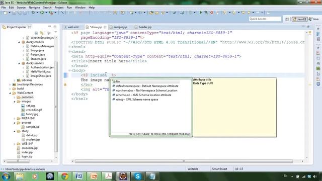 Jsp Servlet 37: include directive смотреть онлайн