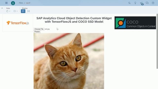SAP Analytics Cloud Object Detection Custom Widget with TensorFlowJS and COCO SSD Model смотреть онлайн