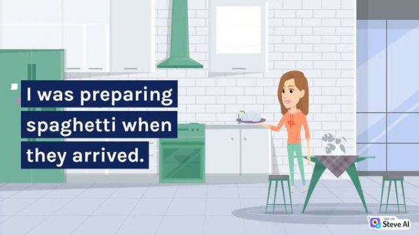 How to respond to conversation questions using the past continuous tense